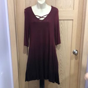 Purple fades to black dress